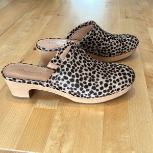 Madewell leopard cowhide Clogs